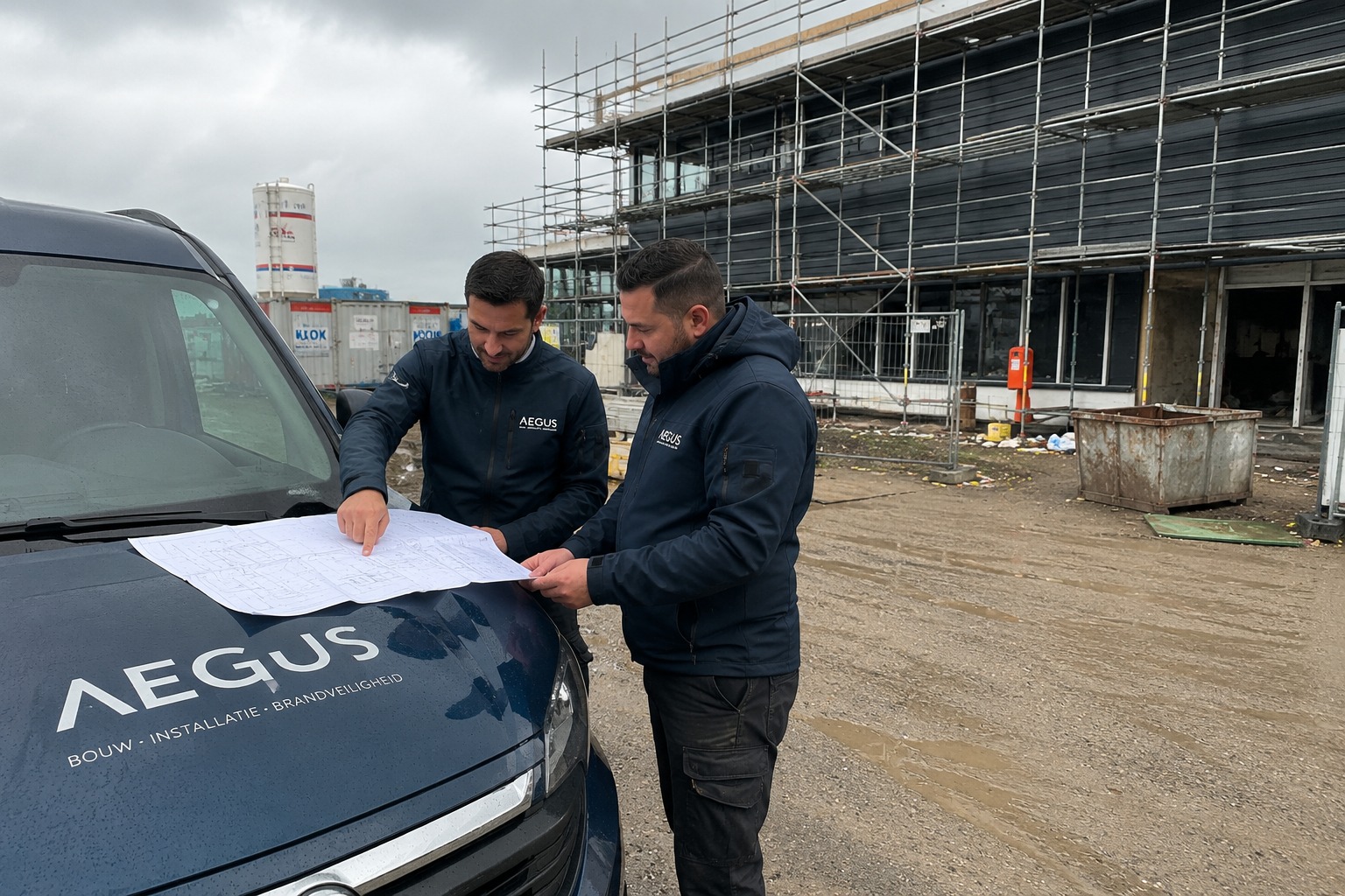 AEGUS uitvoerder op locatie